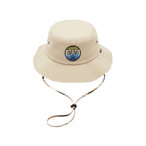Serape-striped bucket hat with relaxed fit, casual summer styling, and cultural-inspired pattern.
